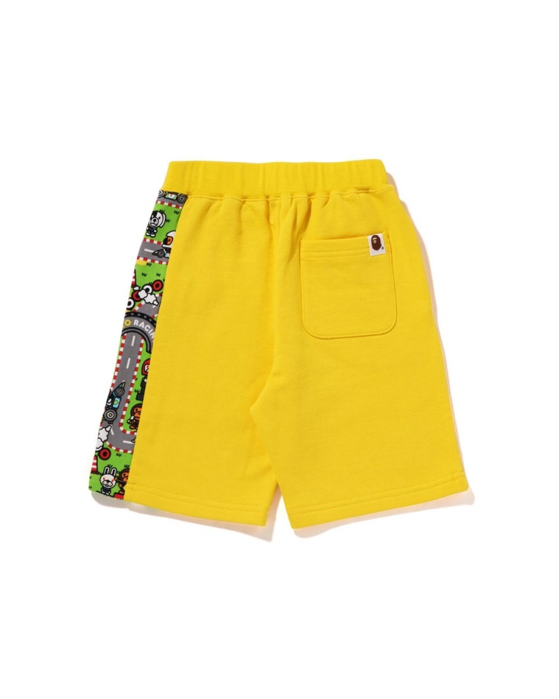 Pantalons Bape Baby Milo Racing Sweat Shorts Citron Jaune Enfant | GAT-97753203